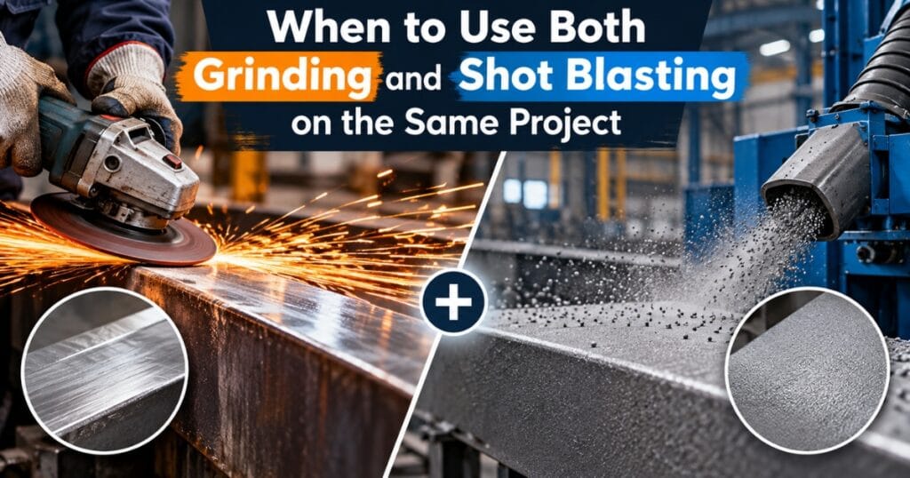 grinding and shot blasting on the same project